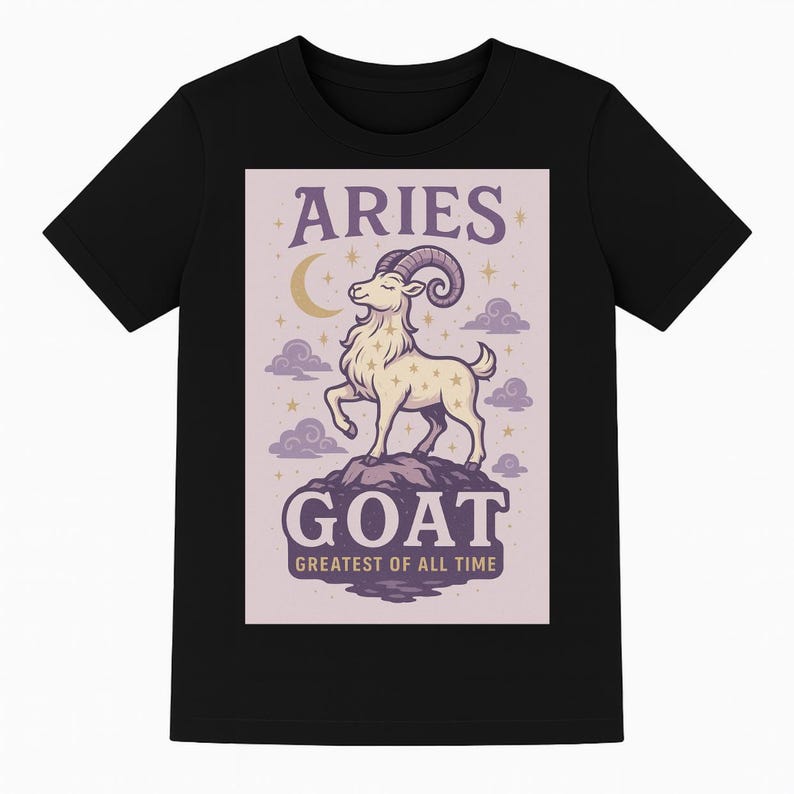Aries T-Shirt Star sign Tee Spiritual T shirts Zodiac t shirt for her Horoscope Birthday shirt gift Astrology Clothing apparel Gift