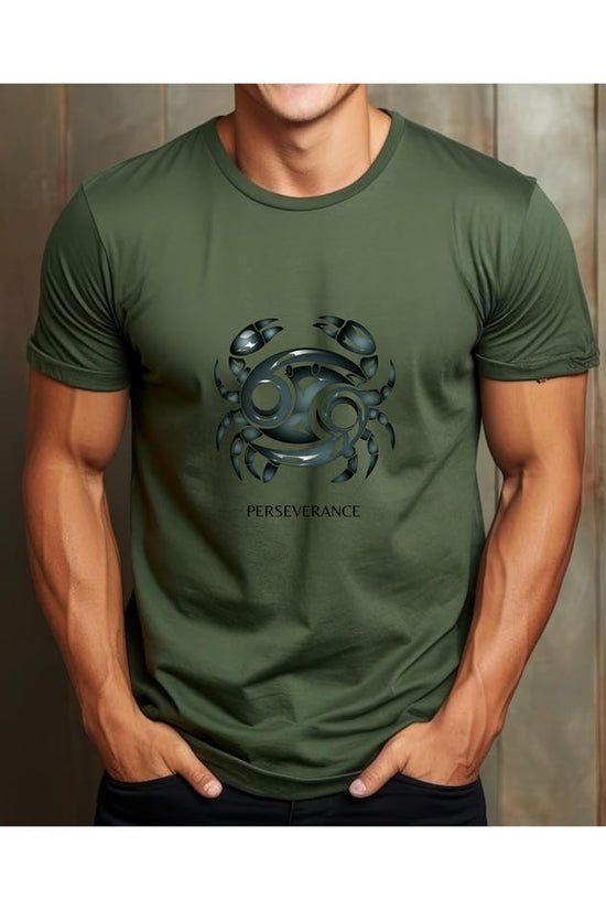 Cancer Zodiac T-shirt -Tribal Crab Symbol Perseverance shirt- Astrology Gift for Him or Her