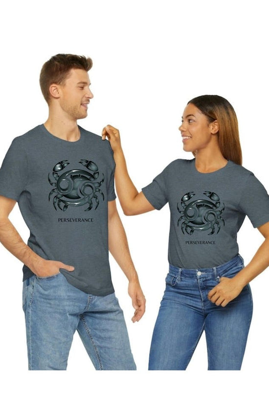 Cancer Zodiac T-shirt -Tribal Crab Symbol Perseverance shirt- Astrology Gift for Him or Her