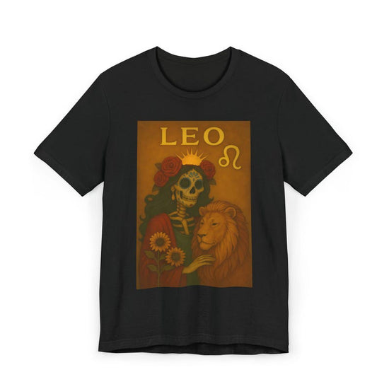 Leo Zodiac T-Shirt, Astrology Shirt, Halloween Shirt, Gift for Leo, Dia de los Muertos, Unisex Shirt for Astrology Lovers