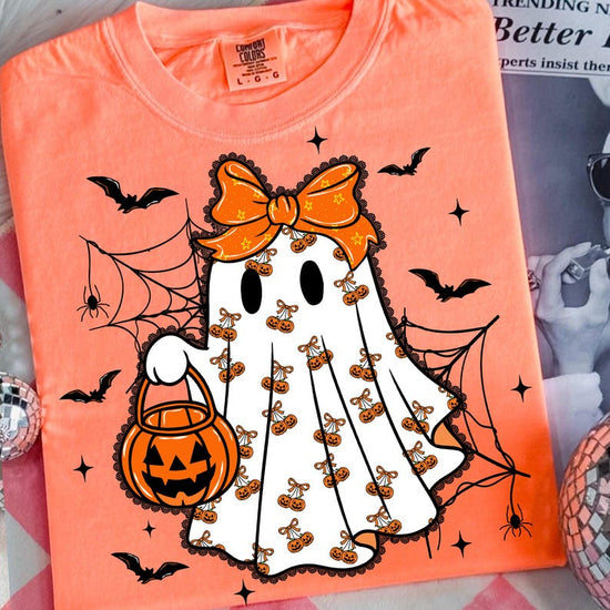 Lace Ghost Coquette, Ghost Halloween, Girly Ghost Lacey Ghost Shirt, Halloween Shirt, Sweatshirt