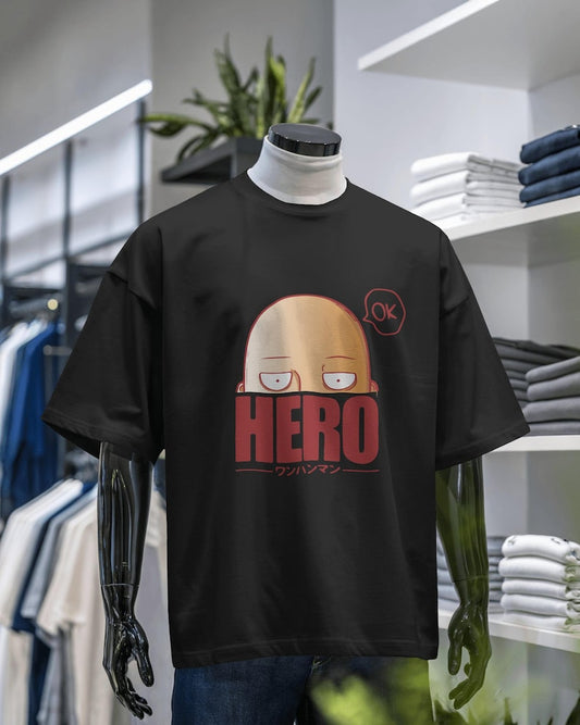 Saitama T-Shirt One Punch Man Anime Shirt, Japanese Streetwear Tee, Hero for Fun Graphic Tee