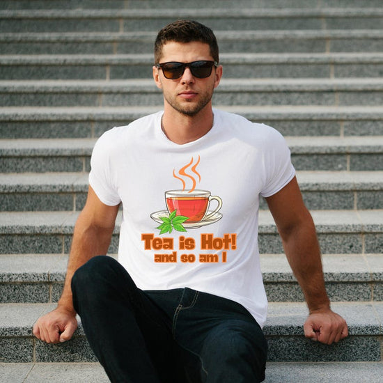 Tea is Hot! and So Am I Trendy Graphic Tee for Men and Women, Funny Tea Meme T-Shirt, Lover Unisex Soft style T-shirt, Gen Z Tee