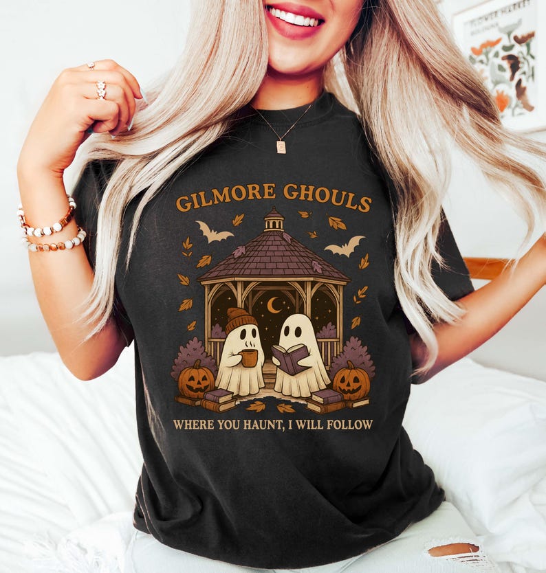 Gilmore Ghouls Shirt, Where You Haunt I Will Follow Shirt, Cute Ghost Halloween Tee, Spooky Fall Shirt, Autum Shirt, Ghost Couple Gift, T-Shirt
