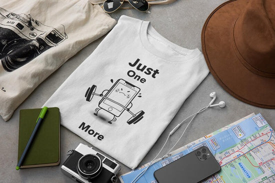 Just One More T-Shirt | Motivational Gym Shirt | Fitness Workout Tee | Weightlifting Training Top