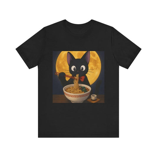 Cat Ramen T-shirt,jiji, Funny Cat T-Shirt, Unisex Graphic Tee, Cute Cat Apparel, Pet Lover Gift, Foodie Fashion