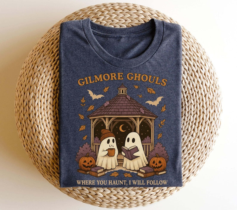 Gilmore Ghouls Shirt, Where You Haunt I Will Follow Shirt, Cute Ghost Halloween Tee, Spooky Fall Shirt, Autum Shirt, Ghost Couple Gift, Sweatshirt