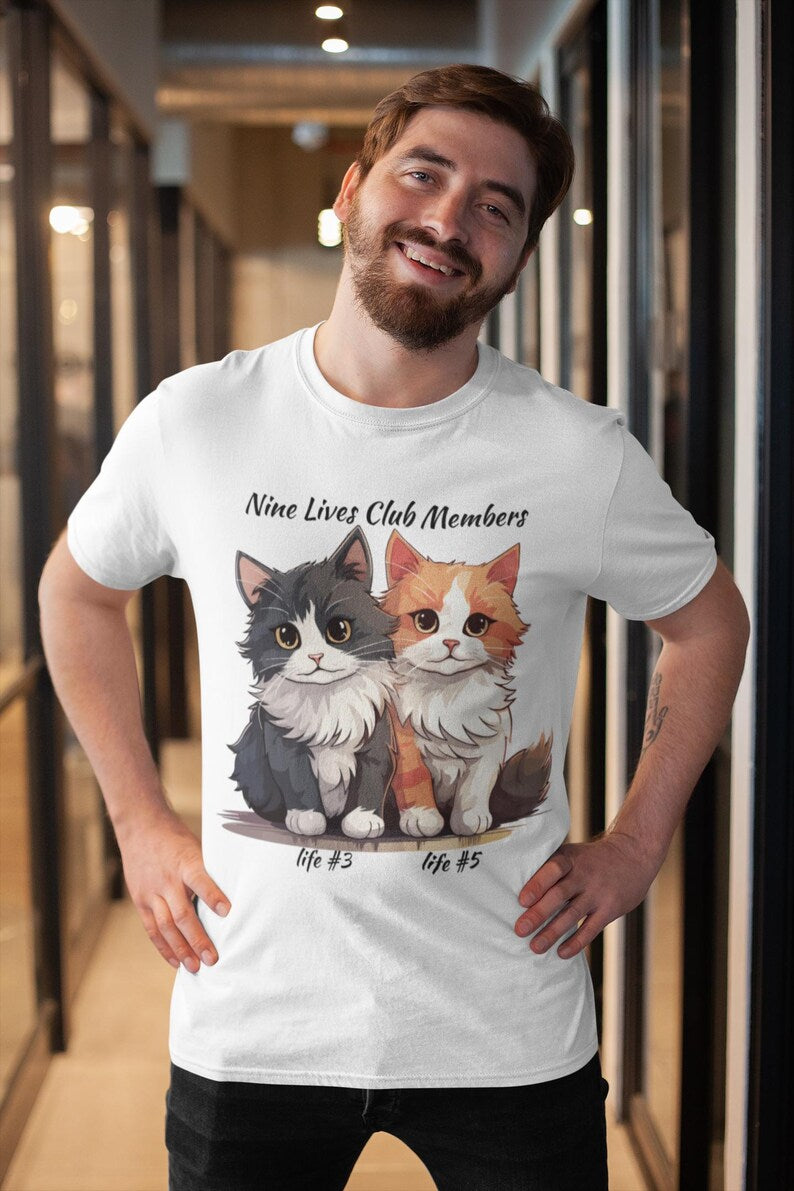Unisex Funny Cat T-Shirt – Cute Kitty Graphic Top, Cat Lover Gift, Cat Mom & Dad Shirt, Whimsical Feline Humor Tee