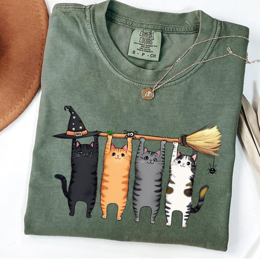 Halloween Cat Shirt, Funny Cat Lover Halloween Shirt, Halloween Cat T-Shirt, Fall Cat Tee, Cat Lover Gift