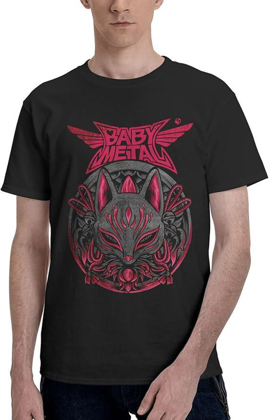 Baby Metal T-Shirts Basic Short Sleeve Outdoor Gym Workout Crewneck Black Tops - Wozzi Free