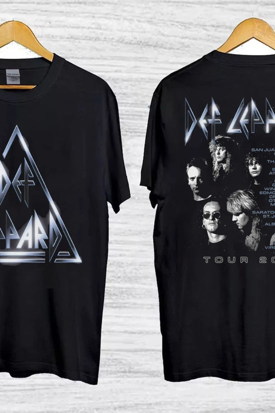 SALE!!! The Glow 2025 Tour Date Def Leppard T-Shirt reprint