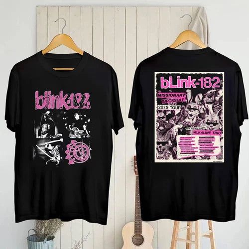 Blink-182 Missionary Impossible Tour 2025 T-shirt, Rock Band Blink-182 T-shirt