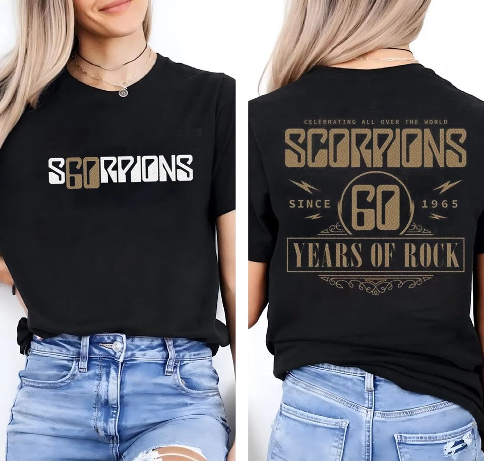 Scorpions 1965-2025 60th Anniversary Tour 2025 T-Shirt, Legend Hard Rock Shirt